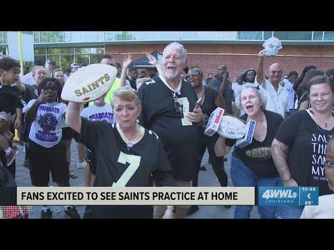Fans excited to see Saints practice at home