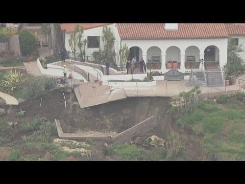 Landslide shuts down commuter train service after debris is seen rolling down hillside near San Clem