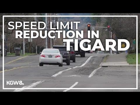 ODOT reduces speed limit along a two-mile stretch in Tigard