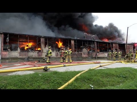 HFD battles warehouse fire north of downtown Houston