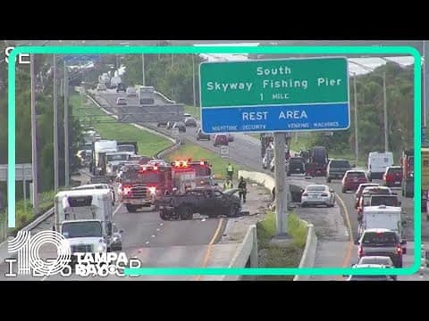 Crash on I-275 near Sunshine Skyway Bridge causes major traffic delays