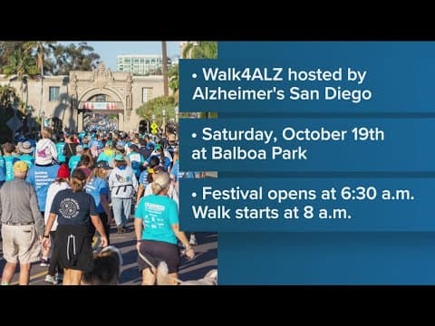 Alzheimer's San Diego to host annual Walk4ALZ Saturday at Balboa Park