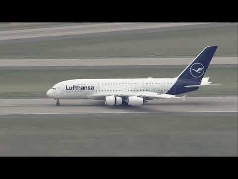 Denver airport welcomes Lufthansa's giant Airbus A380 on maiden flight