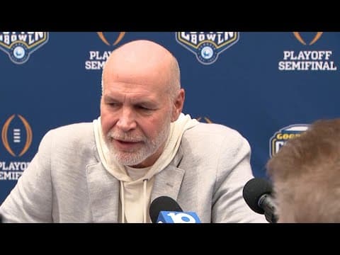 Jim Knowles speaks ahead of the Cotton Bowl against Texas