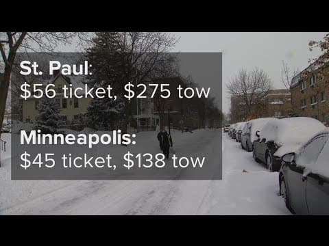 Hundreds of vehicles ticketed or towed Thursday night in Minneapolis, St. Paul