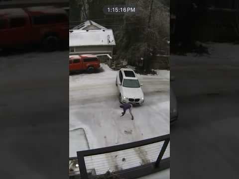 Ice storm leaves Portland roads slick: Man slips on driveway