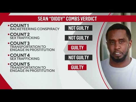 Verdict announced in Sean 'Diddy' Combs' sex trafficking trial