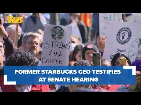 Former Starbucks CEO Howard Schultz testifies at Senate hearing