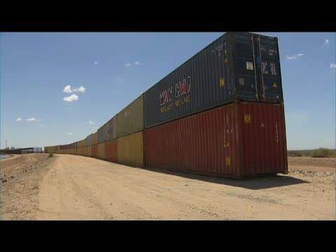 Arizona using shipping containers to fill border wall gaps in Yuma