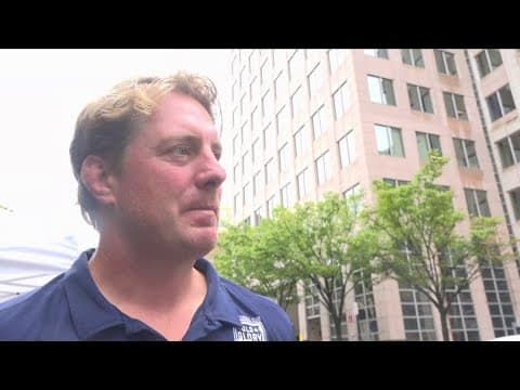 Talking with Old Glory DC head coach Simon Cross at Recycle Day