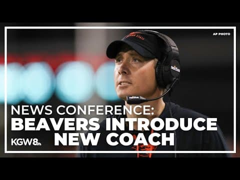 New Oregon State football head coach Trent Bray introductory press conference