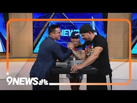 Arm wrestling champ brings his skills to 9NEWS