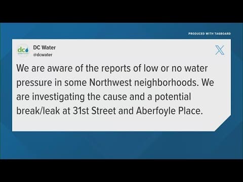 Water main break in DC leaves residents with little to no water