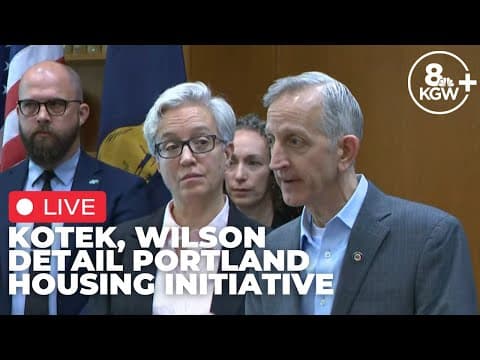 Kotek, Wilson announce new Portland housing initiative