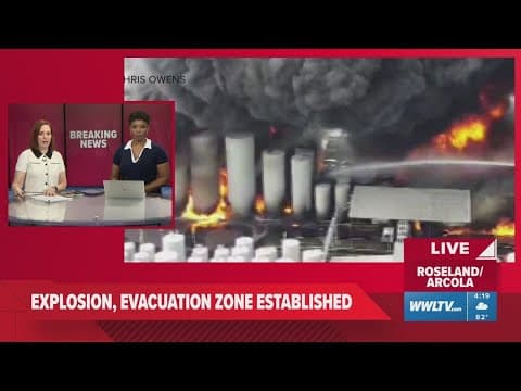 Timeline of Roseland Explosion, Crews still battling fire