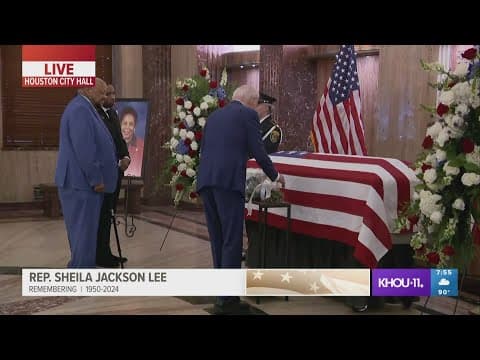 Live now: President Biden pays respects to late Rep. Sheila Jackson Lee at Houston City Hall
