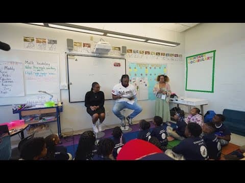 Nationals DH Josh Bell reads his first kids' book to DC students | Get Uplifted