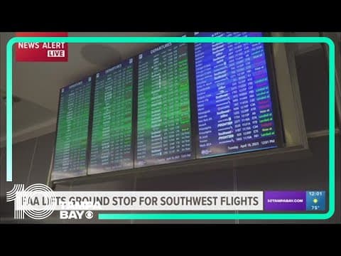 Southwest flights at Tampa airport continue to see delays after a brief ground stop