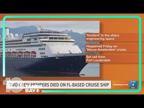 Holland America cruise line says 2 crew members died during an 'incident'