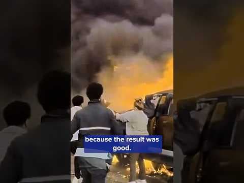 The man saved from a burning car in a viral video is talking about what happened for the first time