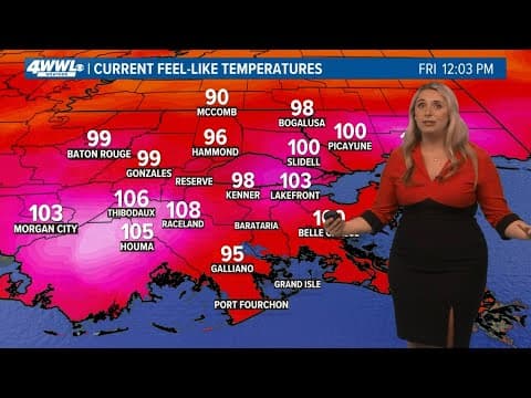 New Orleans Weather: Heat on the rise, drier conditions continue