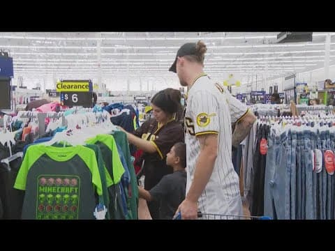 San Diego Padres help local kids with back to school shopping