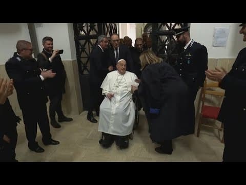 Cardinals are leading Good Friday services as he continues to recover