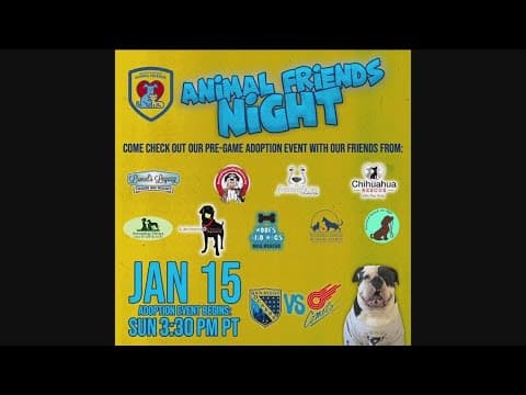 San Diego Sockers hosts 'Animal Friends Night' at Pechanga Arena