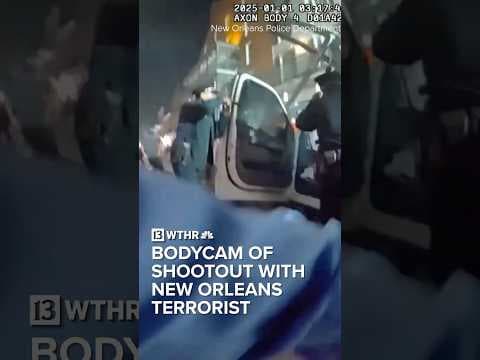 New Orleans Police Department bodycam video of shootout with Bourbon Street terrorist