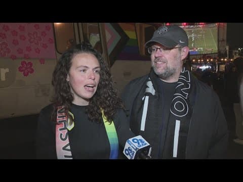 Fans come out to metrobar in Northeast to cheer on the Washington Spirit