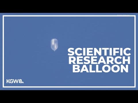What's that object seen flying over Portland? A scientific research balloon
