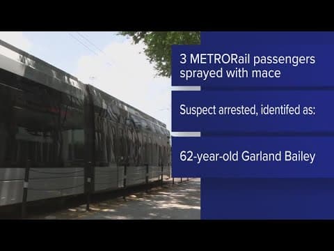 62-year-old man arrested after mace sprayed on METRORail sends 3 passengers to hospital