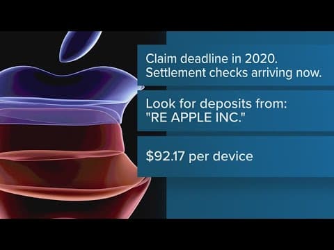 Apple iPhone settlement checks arriving