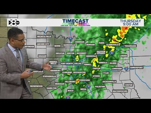 DFW Weather: Heavy rain moves into North Texas overnight