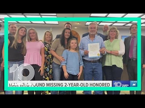 Brooksville man who found missing 2-year-old boy honored by city officials