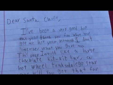 'Dear Santa...' | San Diego kids show kindness for Santa