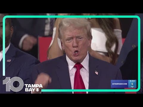 Donald Trump enters Republican convention hall with a bandaged ear as crowd cheers