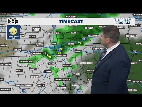DFW Weather: Rain expected Christmas Eve in North Texas