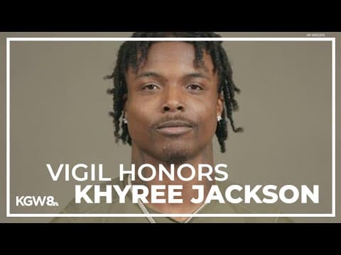Community honors former Oregon Duck, Minnesota Vikings rookie Khyree Jackson during vigil