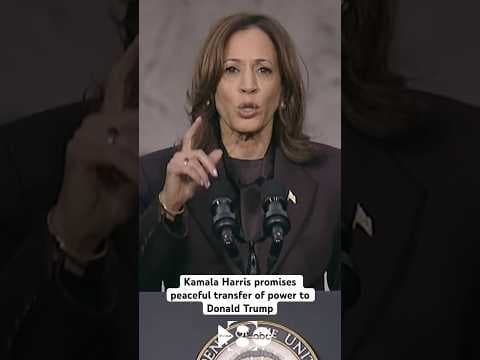 Kamala Harris promises peaceful transfer of power to Donald Trump