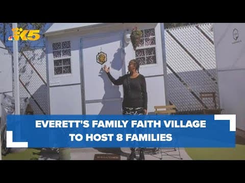 Everett church breaks ground on Faith Family Village pallet shelters