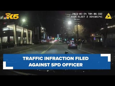 Seattle police officer faces traffic infraction in connection to woman's death