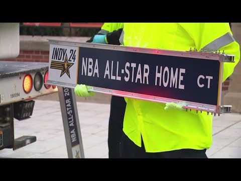 Street signs promoting NBA All-Star Game installed downtown