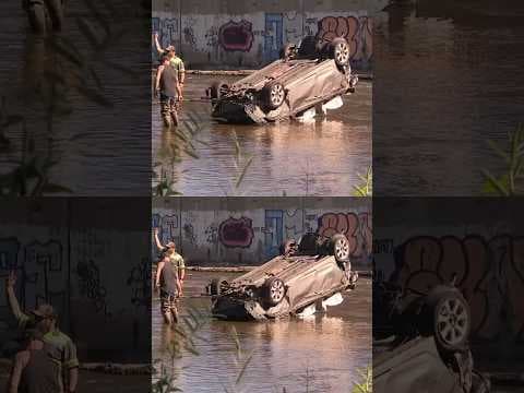 Car Falls Into South Platte River in Denver