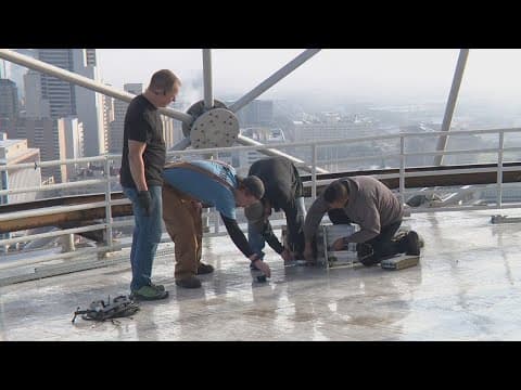 New Year's Eve fireworks installation begins at Reunion Tower