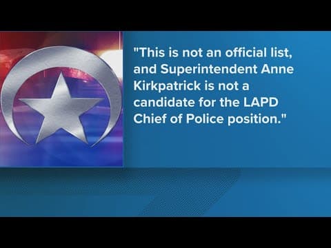 LinkedIn post includes Kirkpatrick in LAPD Chief list