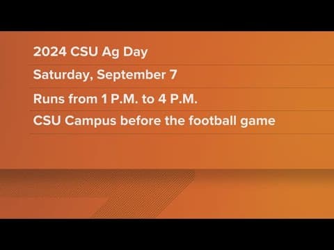 CSU Agriculture Day happening next Saturday