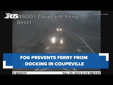 Dense fog prevents ferry from docking in Coupeville