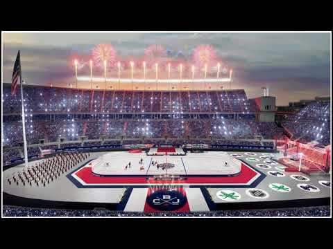 Video shows rendering of Blue Jackets Stadium Series final set up