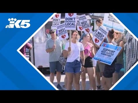 West Seattle businesses hold rally ahead of light rail decision